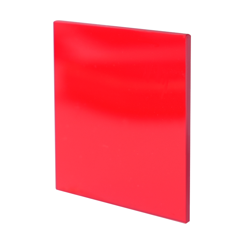 Filtro de vidro cortado vermelho