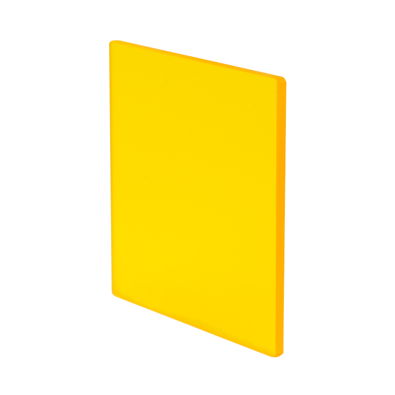Filtro de vidro cortado amarelo dourado