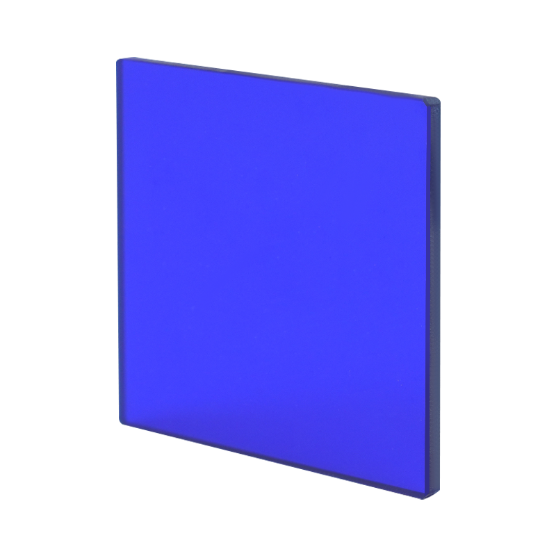 Filtros de vidro de absorção seletiva azul-ciano